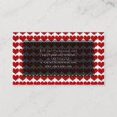 PixDezines Big Red Heart/DIY Hintergrund Visitenkarte (Rückseite)