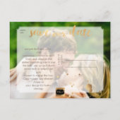 PixDezines Big Red Heart/Rett Date/DIY Farbe Ankündigungspostkarte (Rückseite)