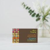 PixDezines Bio Ei Retro-Design/DIY-Farbe Visitenkarte (Stehend Vorderseite)