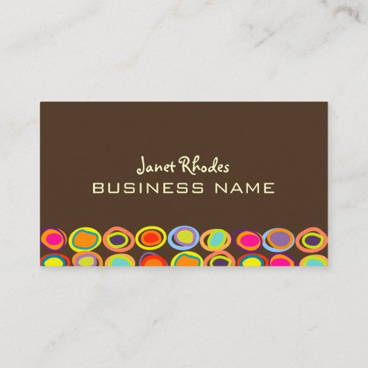 PixDezines Bio Ei Retro-Design/DIY-Farbe Visitenkarte (Rückseite)