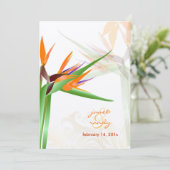 PixDezines BIRD VON PARADISE/DIY Hintergrundfarbe Einladung (Stehend Vorderseite)