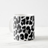 PixDezines black and white leopard print Kaffeetasse (Vorderseite Links)