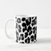 PixDezines black and white leopard print Kaffeetasse (Links)