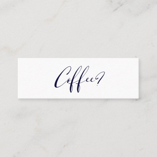 PixDezines Black+Gold Coffee Date Cards Mini Visitenkarte (Vorderseite)