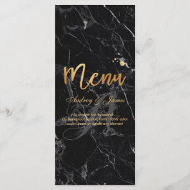 PixDezines Black Marble/Shine Menu/Imitats Gold Menükarte