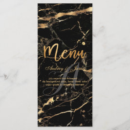 PixDezines Black Marble/Shine Menu/Imitats Gold Menükarte