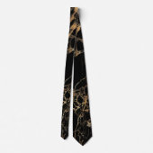 PixDezines Black Marble Slab+Gold Veins Krawatte (Rückseite)