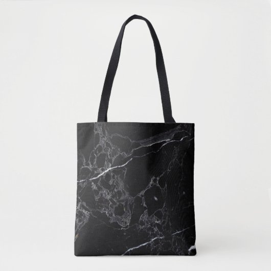 PixDezines BLACK MARBLE Tasche (Vorderseite)