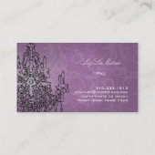 PixDezines Black+White Kronier/DIY Hintergrund Visitenkarte (Rückseite)