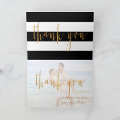 PixDezines Black+White+Stripes Dankeschön Karten (Innenseite)