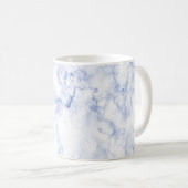 PixDezines BLAU und WEISSER MARMOR Kaffeetasse (VorderseiteRechts)
