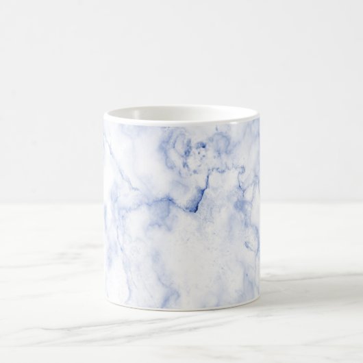 PixDezines BLAU und WEISSER MARMOR Kaffeetasse (Mittel)