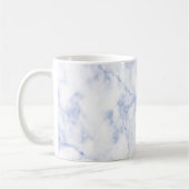 PixDezines BLAU und WEISSER MARMOR Kaffeetasse (Links)