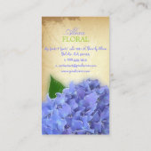 PixDezines, blaue Hydrangeas, Floristen/Vintag Visitenkarte (Rückseite)