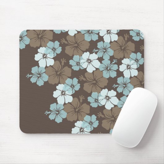 PixDezines blauer Hibiskus/Tageshintergrund Mousepad (Mit Mouse)