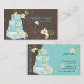 PixDezines blauer Hochzeitstorte/Bäckerei/Konditor Visitenkarte (Vorne/Hinten)