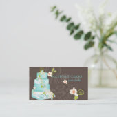 PixDezines blauer Hochzeitstorte/Bäckerei/Konditor Visitenkarte (Stehend Vorderseite)