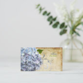 PixDezines blauer Hydrangeas, Floristen/Vintag Visitenkarte (Stehend Vorderseite)