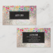 PixDezines (blazzled/Regenbogen/Imitate silber) Visitenkarte (Vorne/Hinten)