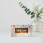 PixDezines (blazzled/Regenbogen/Imitate silber) Visitenkarte (Stehend Vorderseite)