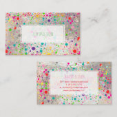 PixDezines (blazzled/Regenbogen/Imitate silber) Visitenkarte (Vorne/Hinten)