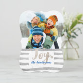 PixDezines blendete mit silbernen Streifen/Urlaubs Feiertagskarte (Stehend Vorderseite)