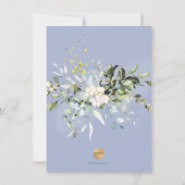 PixDezines Blue Gum Eucalyptus Brautparty Einladung (Rückseite)