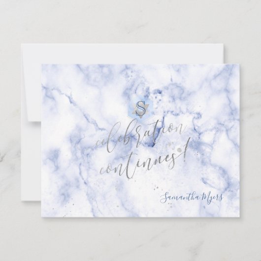 PixDezines Blue Honeycomb Mitzvah Empfang Card ✡ RSVP Karte (Vorderseite)