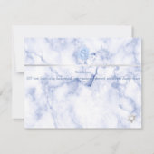 PixDezines Blue Honeycomb Mitzvah Empfang Card ✡ RSVP Karte (Rückseite)
