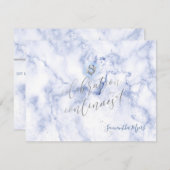 PixDezines Blue Honeycomb Mitzvah Empfang Card ✡ RSVP Karte (Vorne/Hinten)