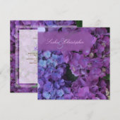 PixDezines Blue Hydrangea Einladung (Vorne/Hinten)