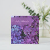 PixDezines Blue Hydrangea Einladung (Stehend Vorderseite)