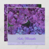 PixDezines Blue Hydrangea Einladung (Vorne/Hinten)