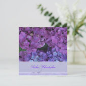 PixDezines Blue Hydrangea Einladung (Stehend Vorderseite)