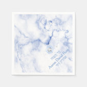 PixDezines Blue Marble+Honeycomb, Mitzvah Serviette (Vorderseite)