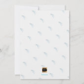 PixDezines Blue+Silver Palms, Engagement Party Einladung (Rückseite)