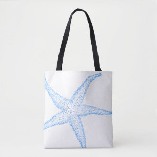 PixDezines Blue Starfish /DIY Hintergrundfarbe Tasche
