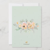 PixDezines Blume Wasserfarbe Bat Mitzvah, Rose Einladung (Rückseite)