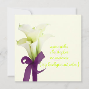 PixDezines Blumenstrauß, weiße Calla-Lilien Einladung