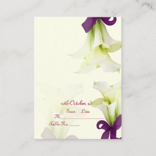 PixDezines Blumenstrauß, weiße Calla-Lilien Platzkarte