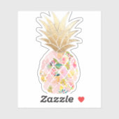 PixDezines Blush Aloha Ananas, Imitate Gold Aufkleber (Blatt)
