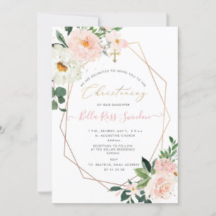 PixDezines Blush Aquarellfarben Blume Weihnachten Einladung