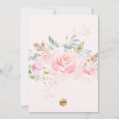 PixDezines Blush Aquarellfarben Rose Weihnachten Einladung (Rückseite)