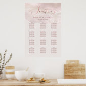 PixDezines Blush Beach Calligraphie, Sitzplätze Poster (Küche)