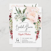 PixDezines Blush Blume Brautparty Einladung (Vorne/Hinten)