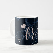 PixDezines Blush Bridesmaid Script Marmor der Mari Kaffeetasse (Vorderseite Links)