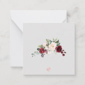 PixDezines Blush Burgundy Blume Mitteilungskarte (Rückseite)