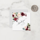 PixDezines Blush Burgundy Blume Mitteilungskarte (Vorderseite/Rückseite Beispiel)