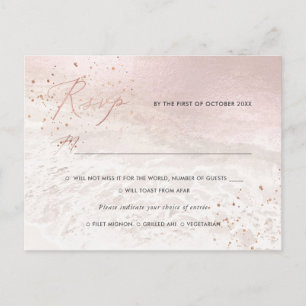 PixDezines Blush Coastal Calligraphy UAWG w Einladungspostkarte