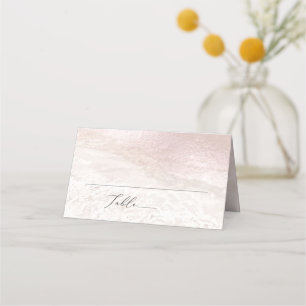 PixDezines Blush Coastal Shoreline Beach Platzkarte